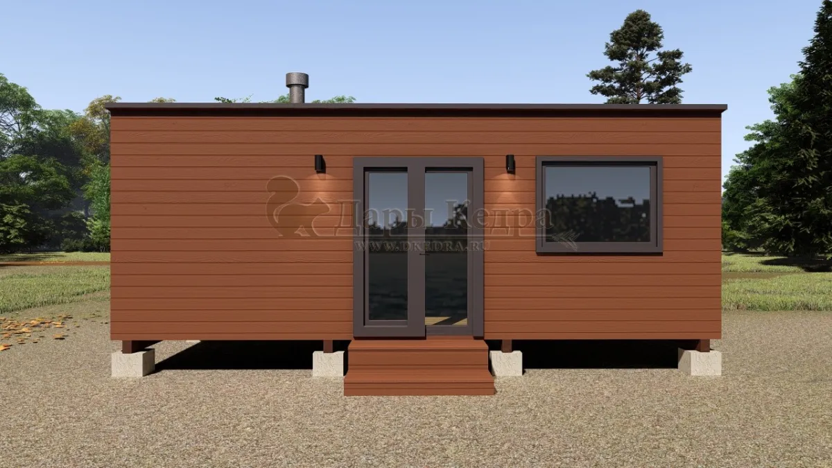 Баня «Парус» из кедра 6х2,2 метра (вариант 1)