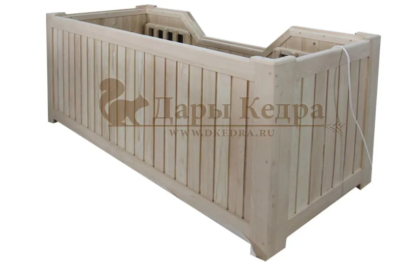 Японская баня (Офуро) опилочная и галечная из кедра с инфракрасными карбоновыми нагревателями